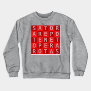 Red Checkered Sator Square Crewneck Sweatshirt